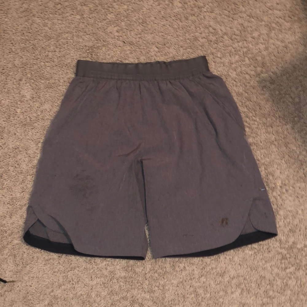 Gray workout shorts russel